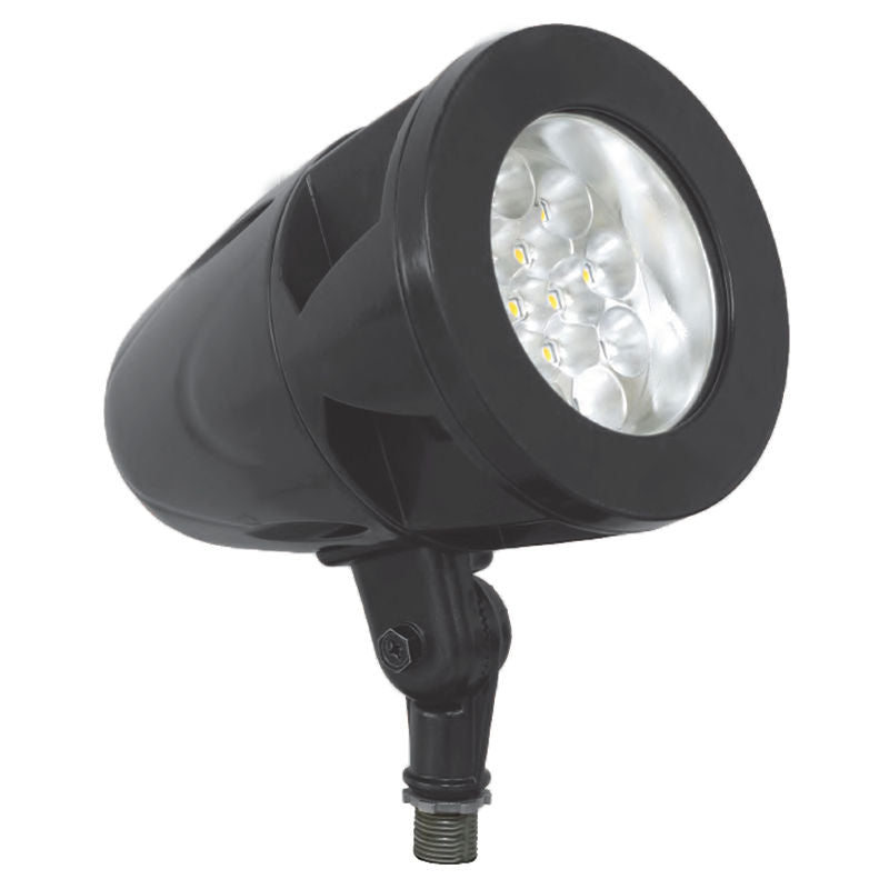 Westgate Mfg FLDF Flag Pole Bullet Light, 84W, 3000K, 25°, 0-10V, Black, FLDF-84W-30K-BK