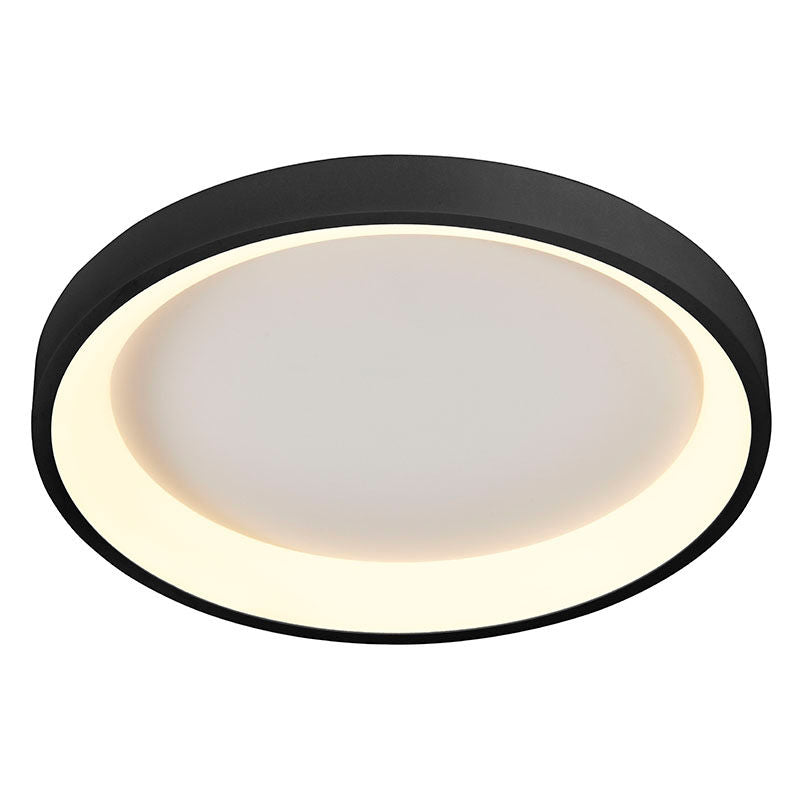 Westgate Mfg FMHR 19 In. Round LED Ceiling Light, 30W, CCT Selectable, Sandy Black, FMHR-19-MCT5-BK