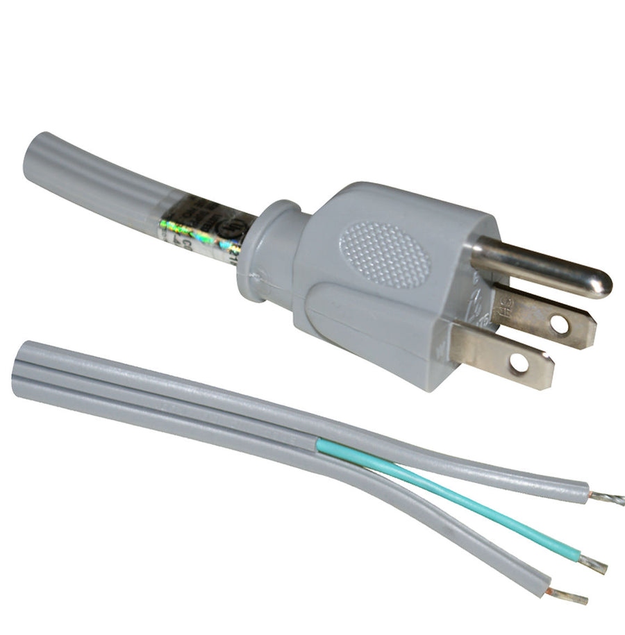 Westgate Mfg Extension Cord, 16 AWG 3-Conductor, NEMA 5-15P, 125V, 6 Ft., Grey, GPS6-2