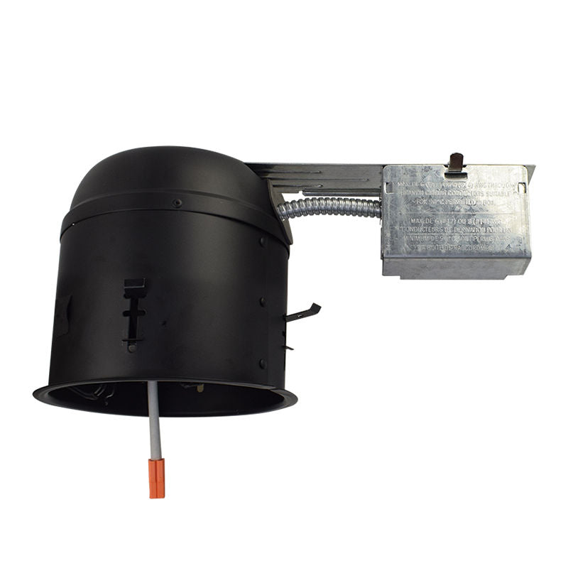 Westgate Mfg 6 In. Shallow Remodel Recessed Housing, ICAT, 120-277V, Matt Black, HL6RS-ICAT