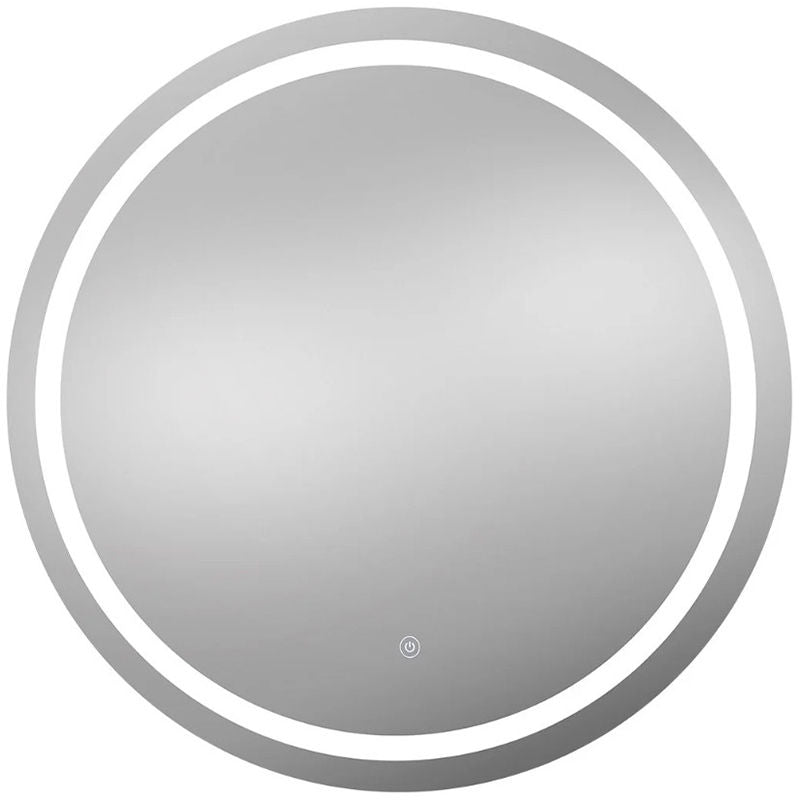 Westgate Mfg Round LED Mirror, 30W, CCT Selectable, CRI90, 120V, TRIAC Dimming, 24 In., Anodised, LMIR-18R-24D-MCT-DF