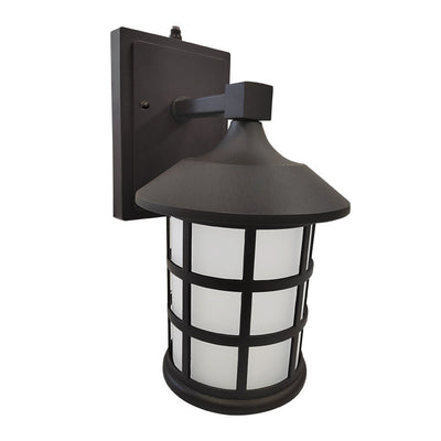 Westgate Mfg LRS Round Outdoor Wall Sconce, 12W, CCT Selectable, Photocell, Oil-Rubbed Bronze, LRS-V-MCT-P-ORB