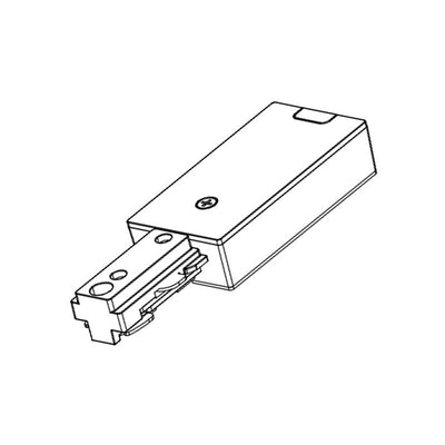 Westgate Mfg 3-Wire Track Live End, Black, TR-LE-BK