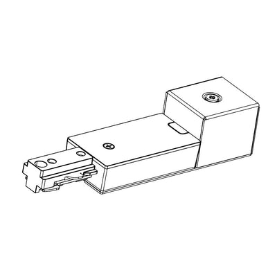 Westgate Mfg 3-Wire Track Conduit Connector, White, TR-CCON-WH
