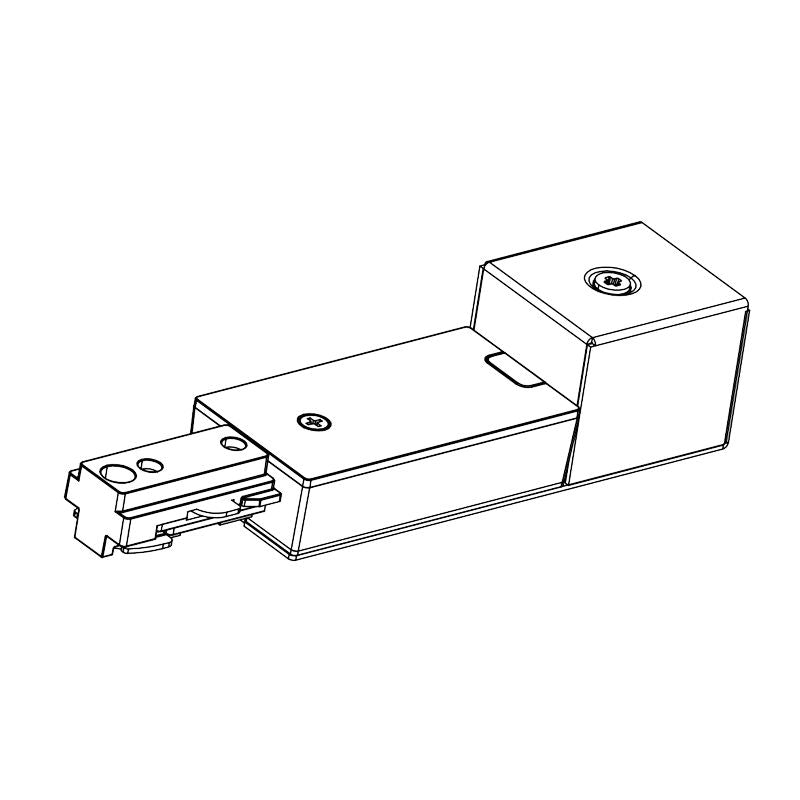 Westgate Mfg 3-Wire Track Conduit Connector, Black, TR-CCON-BK