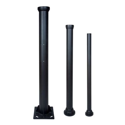 Westgate Mfg D1 Series Decorative Pole, 144 In., 3-Piece, 2.36 In. Tenon, Black, POL-D1-144-3PC-BK