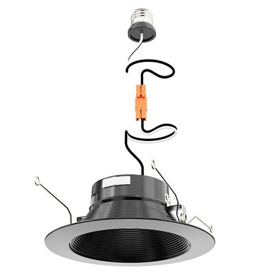 Westgate Mfg 6 In. Deep Recess Trim, 8/10/13W, CCT Selectable, CRI90, TRIAC Dimming, Black, RDMF6-MCT5-BK