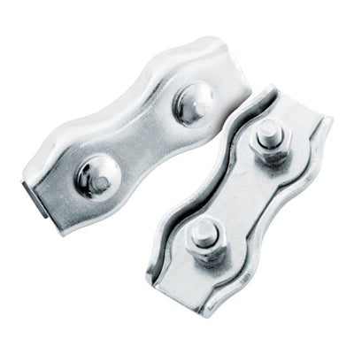 Westgate Mfg Wire Rope Clip, 5/32 In. / 4mm, Duplex 2-Post, SCL-WRCL-DUPLEX