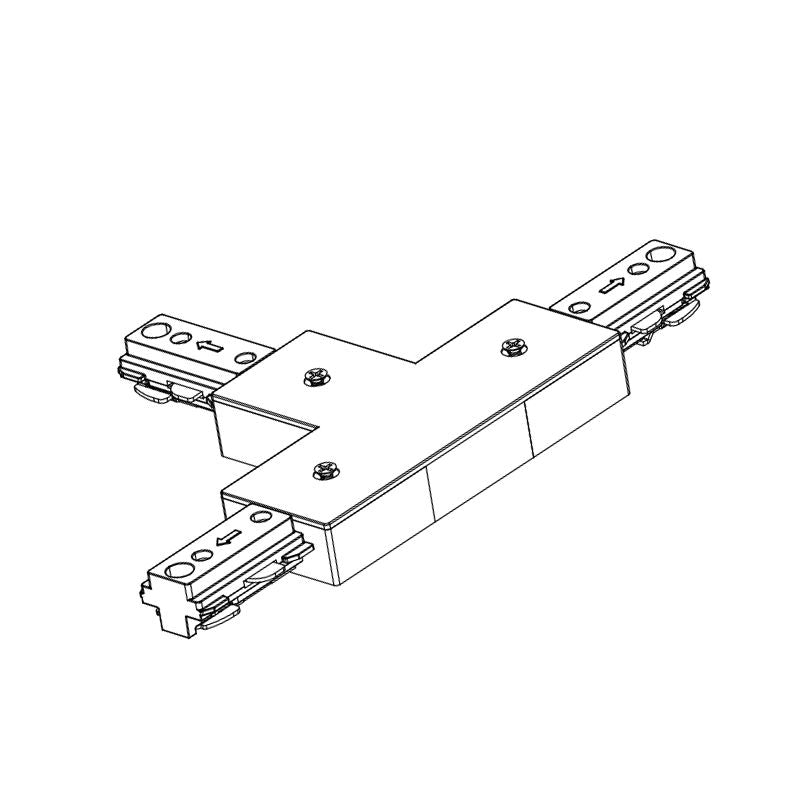 Westgate Mfg 3-Wire Track T Connector, Black, TR-TC-BK