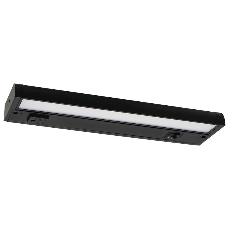 Westgate Mfg Under Cabinet Light, 12 In, 5W, CCT Selectable, CRI90, Swivel, Receptacle, Black, UCR-12-BK