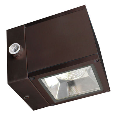 Westgate Mfg WMQ5 Up-Down Cube Wall Light, 6/12/15/18W, CCT Selectable, TRIAC & 0-10V Dimmable, Photocell, Oil-Rubbed Bronze, WMQ5-UDL-MCTP-BR-P