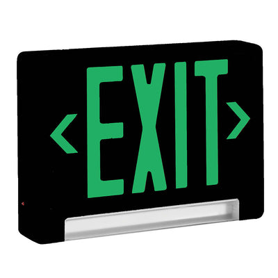 Westgate Mfg Combination Exit Emergency Light Bar, 4.5W, 6500K, Green Letter, Black, XIT-STRIP-2G-B