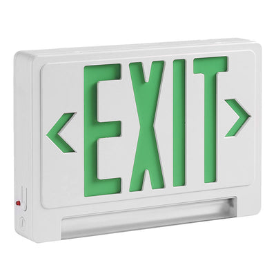 Westgate Mfg Combination Exit Emergency Light Bar, 4.5W, 6500K, Green Letter, White, XIT-STRIP-2G-W