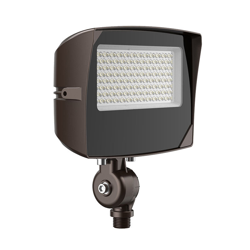 Westgate Mfg LF4MAX Flood Light, 20/30/50W, CCT Selectable, 0-10V, Knuckle, Photocell, Brown, LF4MAX-MD-20-50W-MCTPB-KN-P