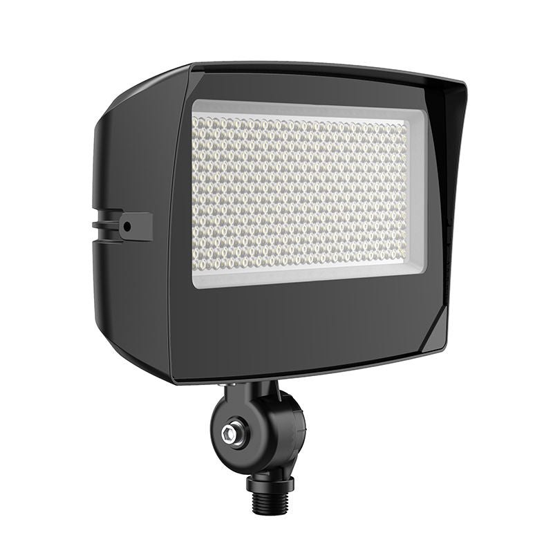 Westgate Mfg LF4MAX Flood Light, 45/60/80W, CCT Selectable, 0-10V, Knuckle, Photocell, Black, LF4MAX-MD-45-80W-MCTPB-KN-P-BK