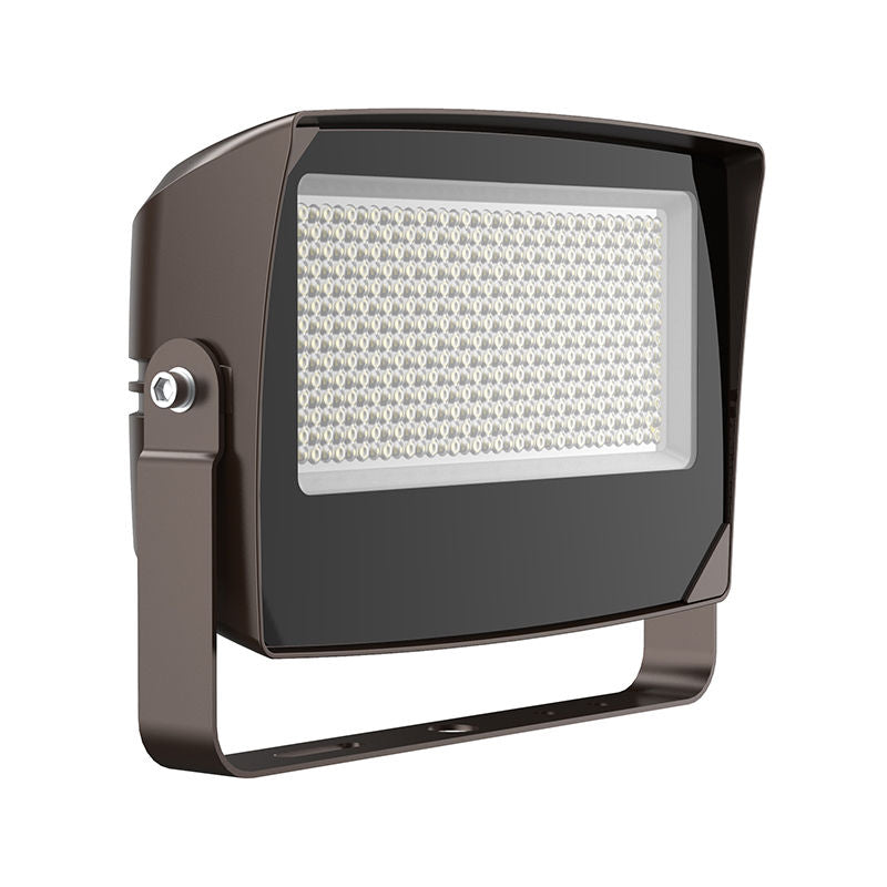 Westgate Mfg LF4MAX Flood Light, 75/100/150W, CCT Selectable, 0-10V, U Bracket, Photocell, Brown, LF4MAX-LG-75-150W-MCTPB-TR-P