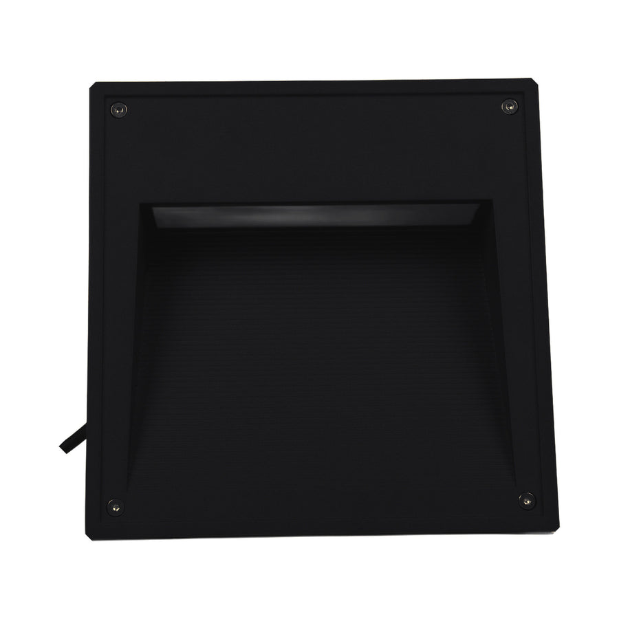Westgate Mfg 10 In. Square Step Light, 10/18/25W, CCT Selectable, CRI80, 0-10V, Black, STP-10X10-MCTP-BK