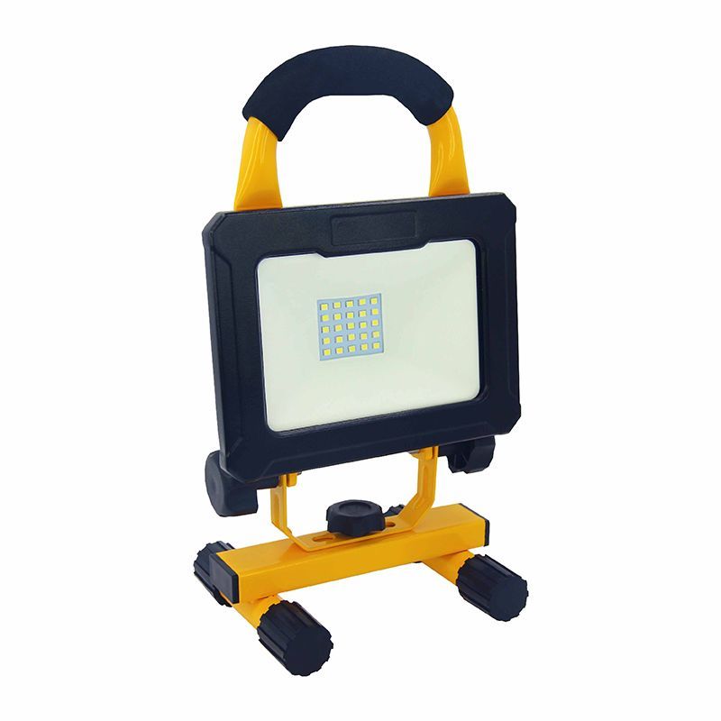 Westgate Mfg LED Work Light S-Hook, 10W, 5000K, CRI>80, USB Rechargeable, Black/Yellow, WL-EZCG-10W-50K