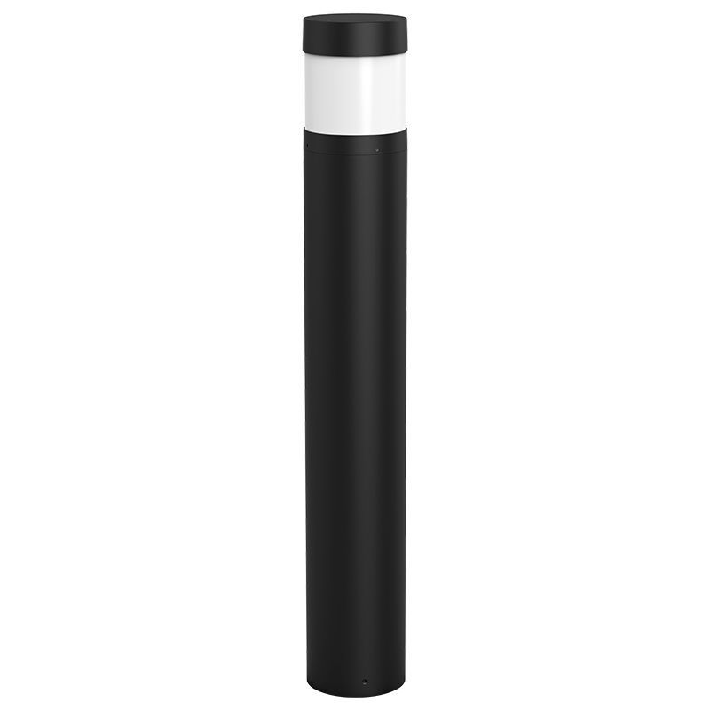 Westgate Mfg Bollard 42 In. Round Flat Top, 12-22W, CCT Selectable, 0-10V, Black, BOL-42-R-C-F-MCTP-BK