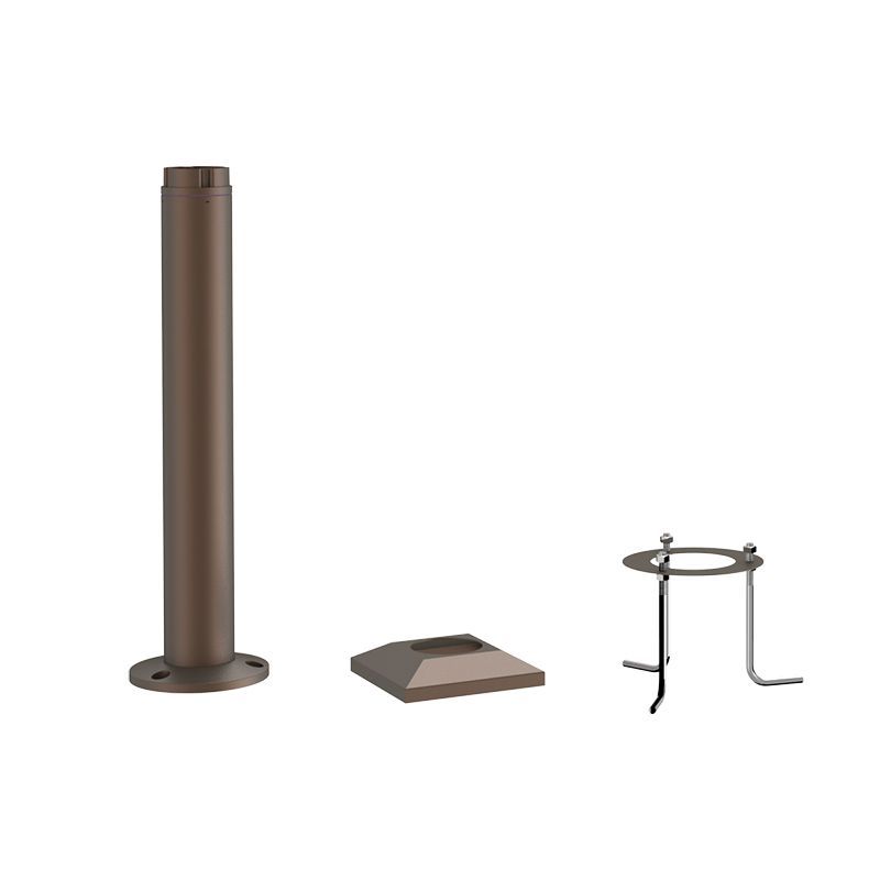 Westgate Mfg Bollard Pole System Base, 2 Ft., Bronze, BPS-BASE-2FT