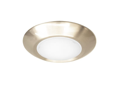 Westgate Mfg 6 In. Disk Light, 15W, CCT Selectable, TRIAC Dimming, Wet Location, Brushed Nickel, DLSE6-MCT5-BN