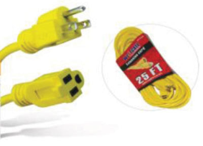 Westgate Mfg Extension Cord, SJTW 16AWG/3C, 50 FT, 13A, 125V, Yellow, EX163-50