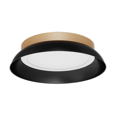 Westgate Mfg FMLB-R12 Ceiling Fixture Trim, 24W, CCT Selectable, 15 In. Dia., Black/Gold, FMLB-R12-MCT5-FMF15-BG