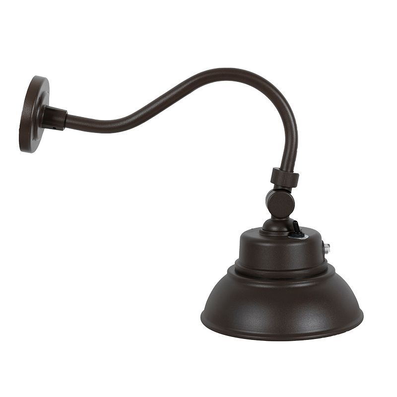Westgate Mfg Gooseneck Barn Light, 25W, CCT Selectable, 0-10V, Photocell, Bronze, GNB-25W-MCT-BR-P
