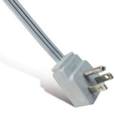 Westgate Mfg SPT-2 Power Cord, 16 AWG, 3 Conductor, 3 Ft., Angle Plug, Gray, GPA3-2