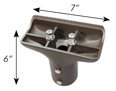 Westgate Mfg LF3 Street Light Arm, 6 In., 20 In. Wire, Dark Bronze, LF3-STR