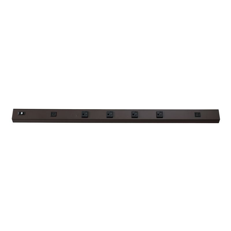 Westgate Mfg Power Strip, 36 In., 4-Receptacle, 2 USB, 20A, Bronze, PSA-36-4R-2U-BR