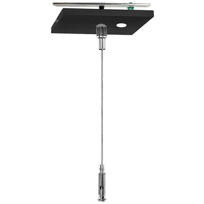 Westgate Mfg Single Square Suspension Canopy Set, 6 Ft., Keyhole End Connector, Power Side, Black, Without Cord, SCL-CSQ1P-6FT-NC-BK