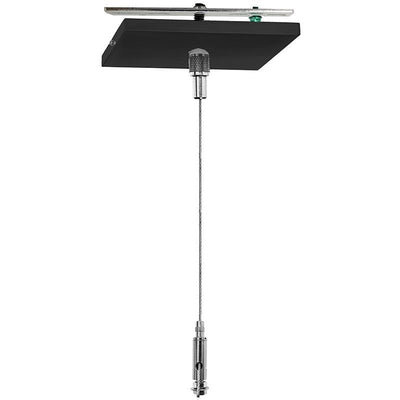 Westgate Mfg Single Square Suspension Canopy Set, 6 Ft, Keyhole Connector, Black, SCL-CSQ1-6FT-BK