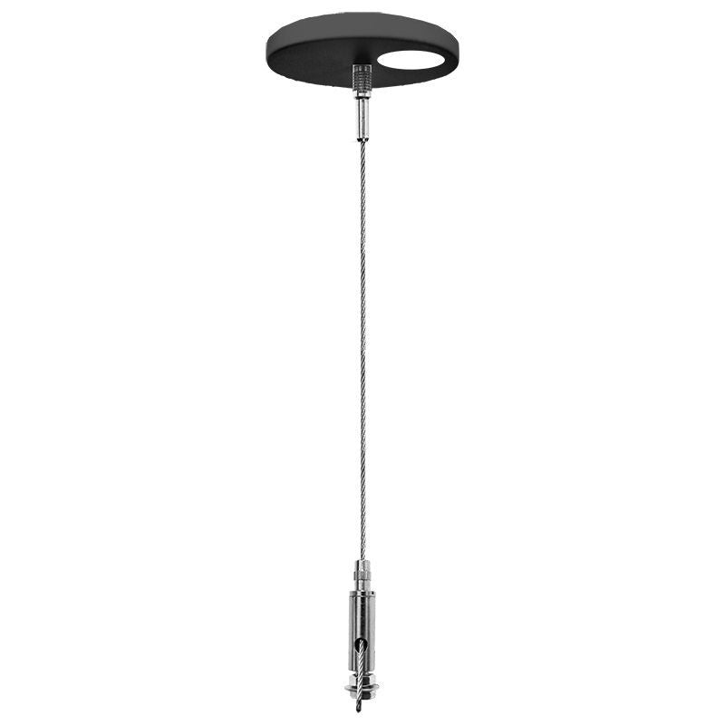 Westgate Mfg Mini Single Suspension Canopy Set, 6 Ft., 2 In. Canopy, Keyhole End, Power Side, SJTW18/5, Black, SCL-CS1MP-6FT-BK