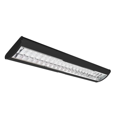 Westgate Mfg SCLP Parabolic Suspended Downlight, 35/40/50W, CCT Selectable, 0-10V Dimmable, Black, SCLP-4FT-50W-MCTP-D-BK