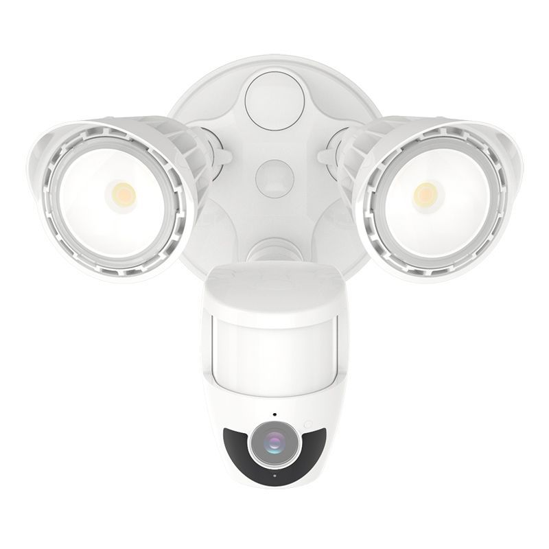 Westgate Mfg SL 2-Head Security Light, 20W, CCT Selectable, IP65, Built-in Camera, White, SL-20W-MCT-WH-CAM