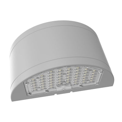 Westgate Mfg Half-Cylinder Wall Pack, 24/32/40W, CCT Selectable, 0–10V Dimming, Photocell, Type III, Silver, WHCX-24-40W-MCTP-SIL