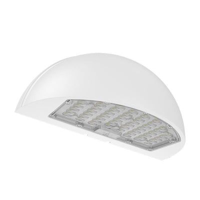 Westgate Mfg Half-Moon Wall Pack, 48/64/80W, CCT Selectable, 0-10V Dimming, Type III, White, WPMX-48-80W-MCTP-WH