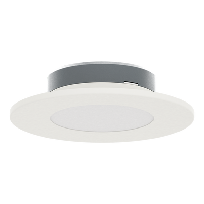 RAB Lighting 7 Watt 4" J-Box Mount or Retrofit LED Puck Light, CCT Selectable, 650 Lumens, 120V, PUCKFA-4R-7.5-9CCT-120-WS