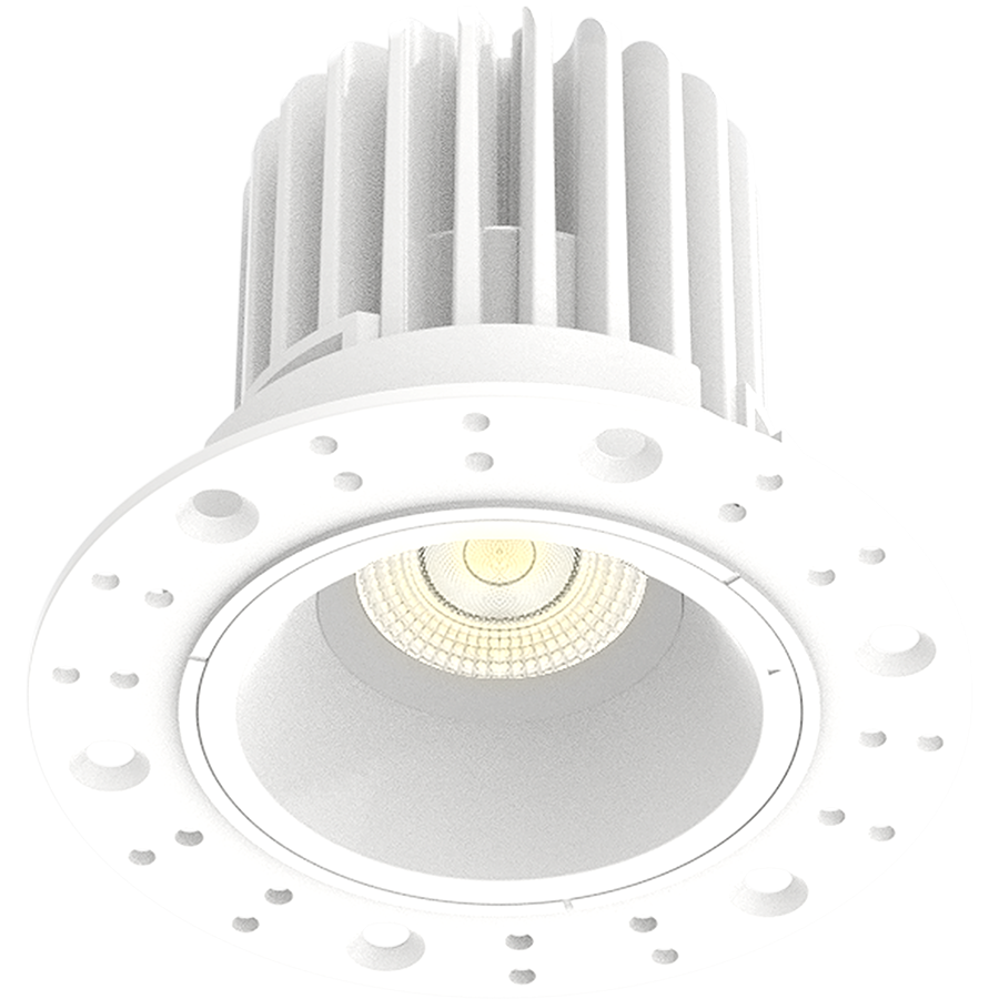 RAB Lighting 2" Recessed LED Downlight, 9W, CCT Selectable, 550 Lumens, 38° Beam Angle, Trimless 120V, White, R2TL