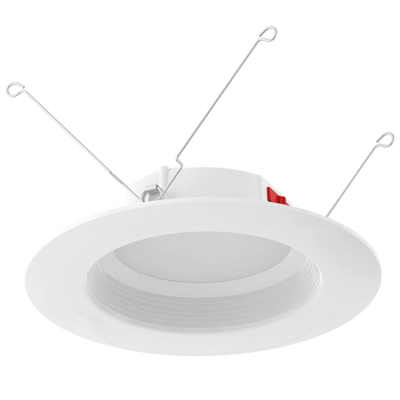 RAB Lighting R34 6" LED Retrofit Downlight, Baffle Reflector, CCT Selectable, 120V, White, R34-6B