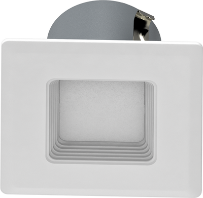 RAB Lighting 4" 7 Watt Square LED Retrofit Downlight, Dimmable, Baffle Trim, 4000K, 787 Lumens, 120V, R4S7840120WB