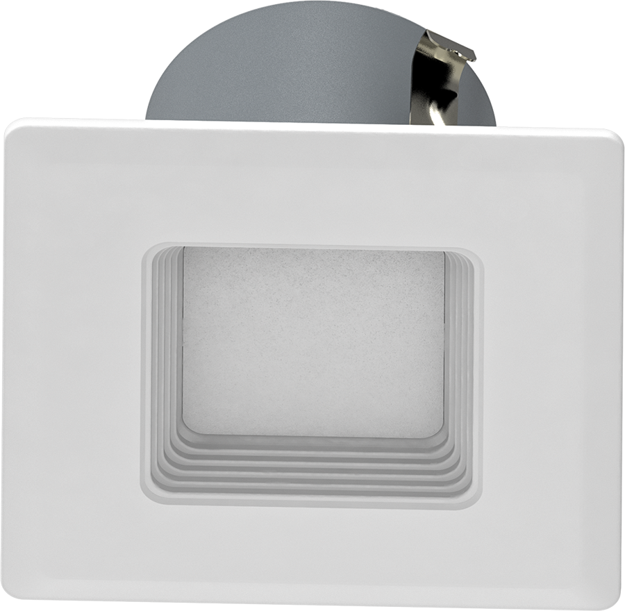 RAB Lighting 4" 7 Watt Square LED Retrofit Downlight, Dimmable, Baffle Trim, 4000K, 787 Lumens, 120V, R4S7840120WB