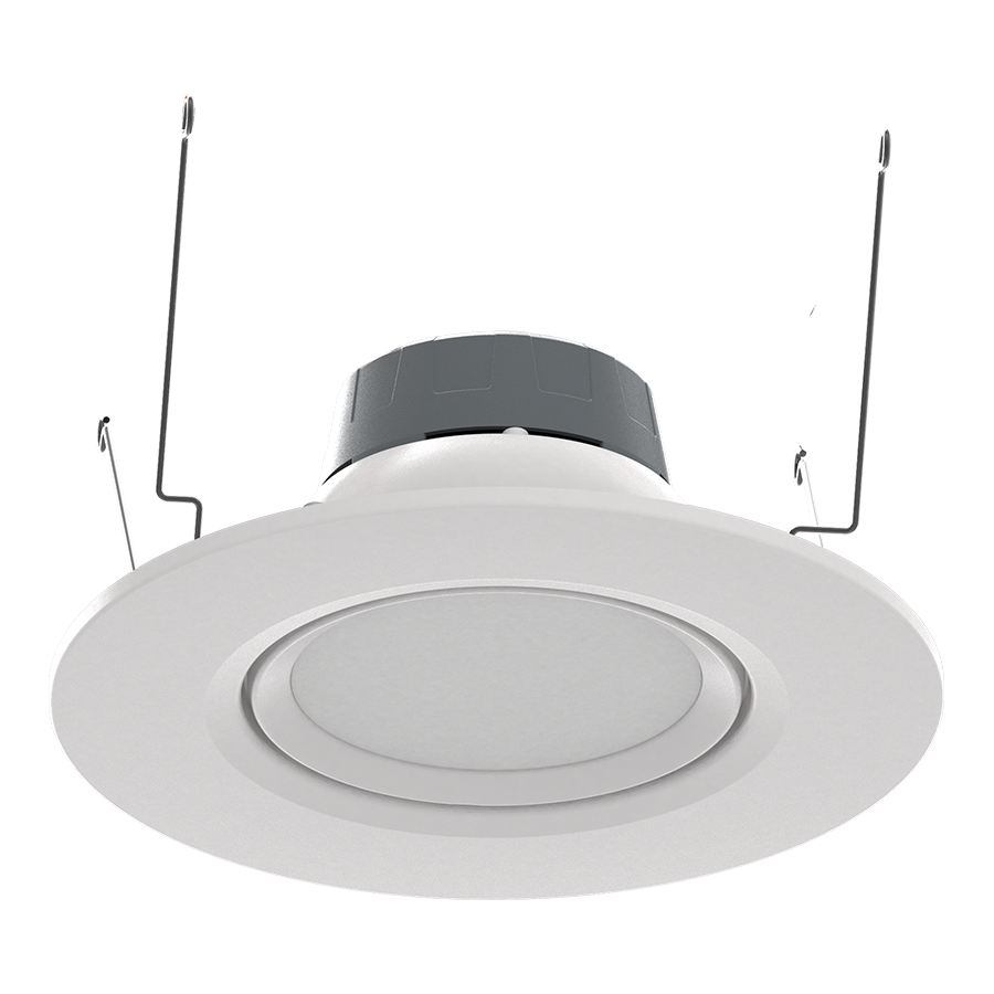 RAB Lighting 6" LED Retrofit Gimbal Downlight, 10W, CCT Selectable, 900 Lumens, 120V, RA6R109FA120WS