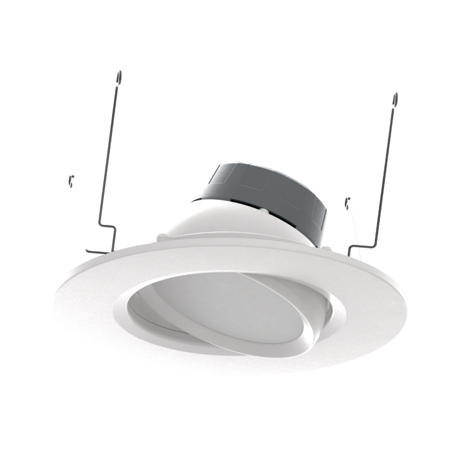 RAB Lighting 6" LED Retrofit Gimbal Downlight, 11W, CCT Selectable, 1100 Lumens, 120V, RA6R119FA120WS