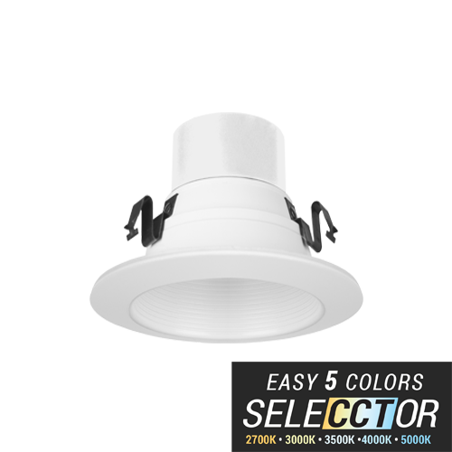 Elite 4\Round Led Recessed Retrofit with White Baffle Trim- TNT... Elite 4\Round Led Recessed Retrofit with White Baffle Trim- TNT...