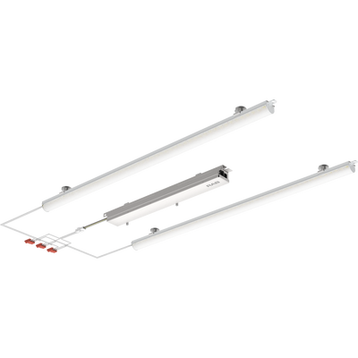 RAB Lighting RLB2 Retrofit Light Bar, 2x2 Ft., 40/35/30/25/20W, CCT Selectable, Frosted Lens, White, RLB2-2F