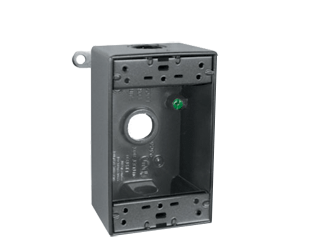 RAB Lighting Weatherproof Single Outlet Box, (5) 1/2 Inch Tap, B5