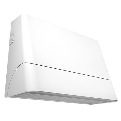 RAB Lighting SLIM22 Large Wall Pack, 150/125/100/75W, CCT Selectable, Battery Backup, Adjustable Optic, DLC Premium, White, SLIM22-L-150W/E