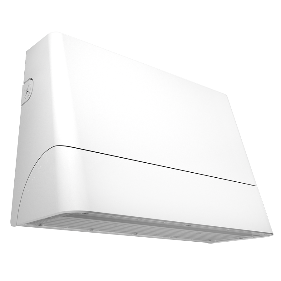 RAB Lighting SLIM22 Large Wall Pack, 150/125/100/75W, CCT Selectable, Battery Backup, Adjustable Optic, DLC Premium, White, SLIM22-L-150W/E
